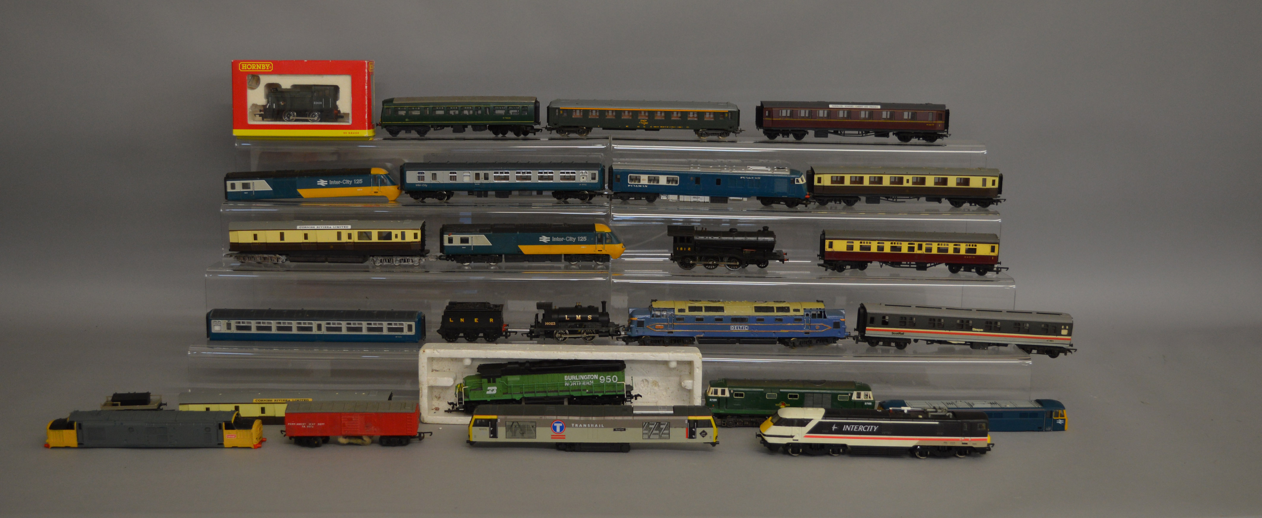 OO Gauge. Assorted Locomotive and Coach bodies and chassis by Hornby, Tri-ang, Lima etc. for