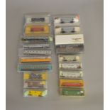 N Gauge. EX SHOP STOCK 5 Coaches together with 13 rolling stock by Atlas, Rivarossi, Bachmann etc (