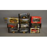 10 1:24 scale diecast model cars by Maisto, Burago, Tonka etc. Overall appear G/VG although