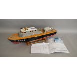 An impressive radio controlled model of a Vosper 68ft R.T.T.L RAF Target Towing boat,