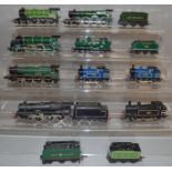 OO Gauge. 9 unboxed Hornby Steam Locomotives, including a 4-6-0 tender driven Black Five, an R154
