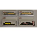 N Gauge. EX SHOP STOCK. 4 boxed Atlas Locomotives including #1718 GP-9TT Chicago N/Western, #1707