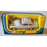 James Bond 007 A boxed Corgi Toys 270 silver coloured Aston Martin DB5 with red interior housed in
