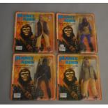 4 Plant Of The Apes 8 inch action figures by Palitoy, figures are all excellent, all bubbles are