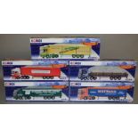 5 Corgi 1:50 scale die-cast truck models, which includes; Woodside Haulage LTD, Motward etc which