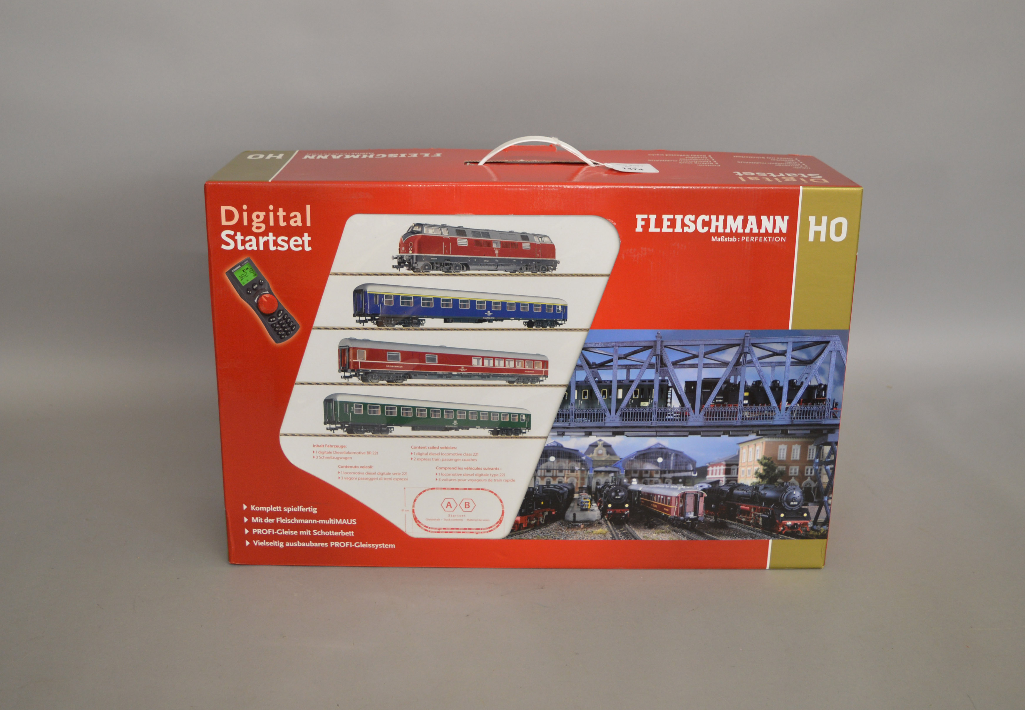 HO Gauge. A boxed Fleischmann #631404  Digital Startset containing a digital Diesel Locomotive Class