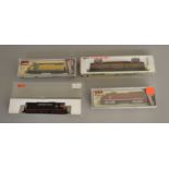 N Gauge. EX SHOP STOCK. 4 boxed Locomotives including three from the Atlas range - #46503 GP-35 C&