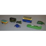 3 unboxed Pre-War Dinky Toys including 33rd Mechanical Horse and Trailer 'Southern Railways