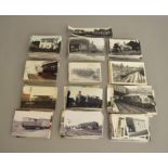 A quantity of vintage and more modern black/white and colour railway related photographs, mostly