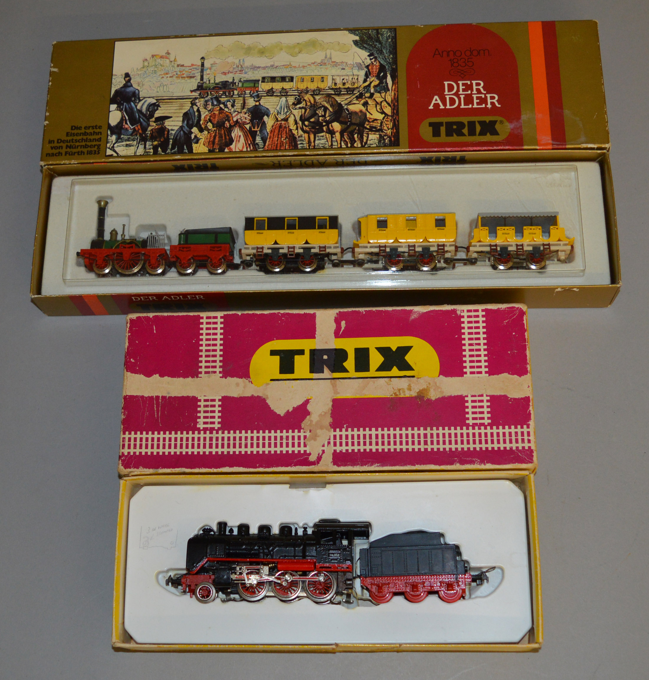 HO Gauge. A boxed Trix HO 1200 'Der Adler' (The Eagle) Train Pack  which comprises Locomotive,