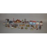 N Gauge. 28 unboxed and constructed Buildings by Heller and others, overall appear G/VG.