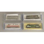 N Gauge. EX SHOP STOCK. 4 boxed Bachmann Locomotives including #63587 GP-40  Western Maryland, #