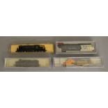 N Gauge. EX SHOP STOCK. 4 boxed Locomotives including two by Life-Like - #7451 FA1 PPR '9603' and #