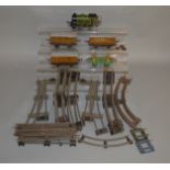 O Gauge. A group of unboxed Hornby items including an 0-4-0  LNER '460' Locomotive in green/black, 3