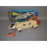 Space: 1999 Eagle 1 Spaceship model with box by Mattel, appears mostly complete but noticeably