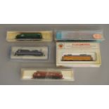 N Gauge. EX SHOP STOCK. 5 boxed Locomotives including two Diesel locomotives  by Bachmann - a #51-