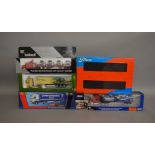 6 die-cast 1:50 scale boxed trucks by Tekno, Modelzone etc (6).