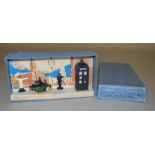 A boxed Pre War Dinky Toys 42 Police Set, containing Police Hut, Motor Cycle Patrol and two