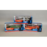 James Bond 007. A set of three individually boxed Beanstalk 1:18 scale models issued in 2002,