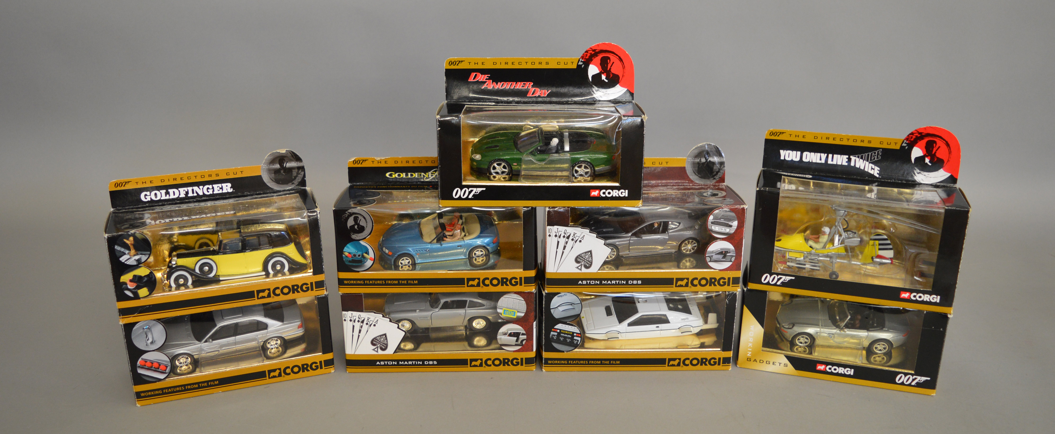 James Bond 007. 9 boxed Corgi die-cast models from the 'Directors Cut Collection' issued in 2005,