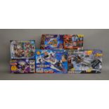 6 Marvel boxed sets, which includes; Fantastic 4 Modular Space Vehicle, X-Men Battle Blaster Bomber,