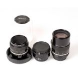 Nikon 135mm & Micro-Nikkor 55mm Lenses.