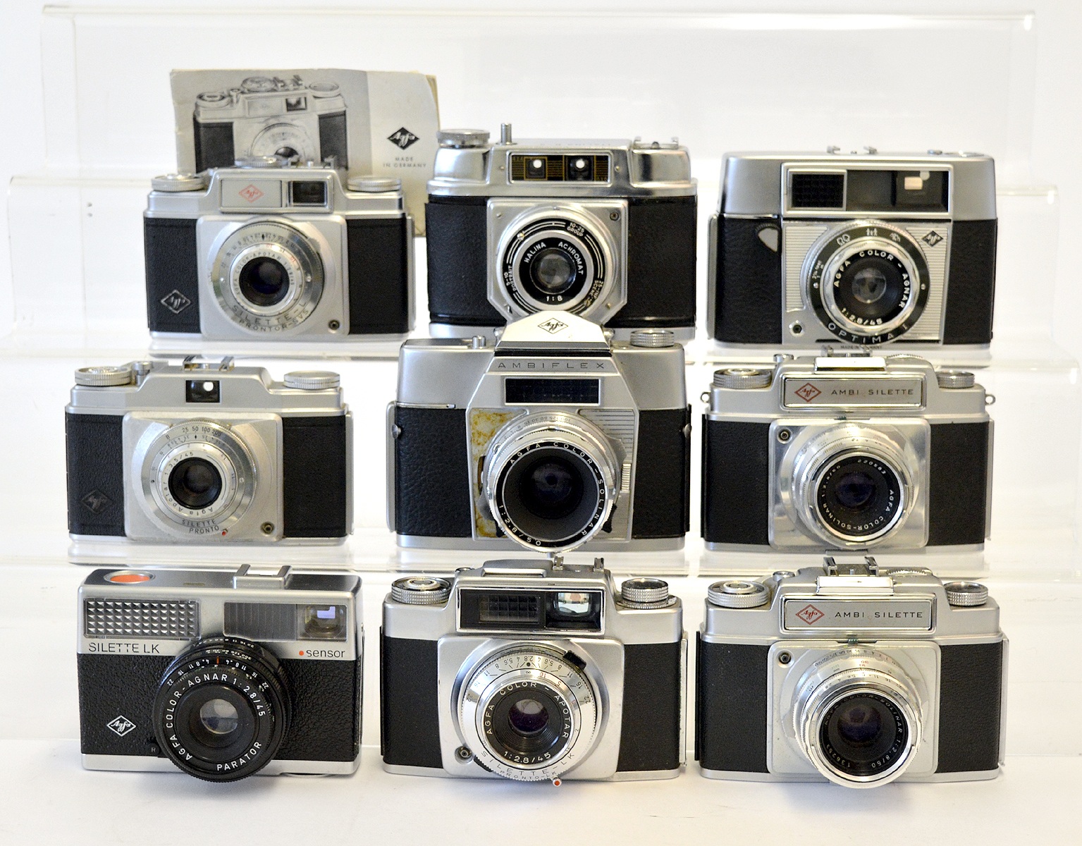 Nine Various Agfa 35mm Cameras.