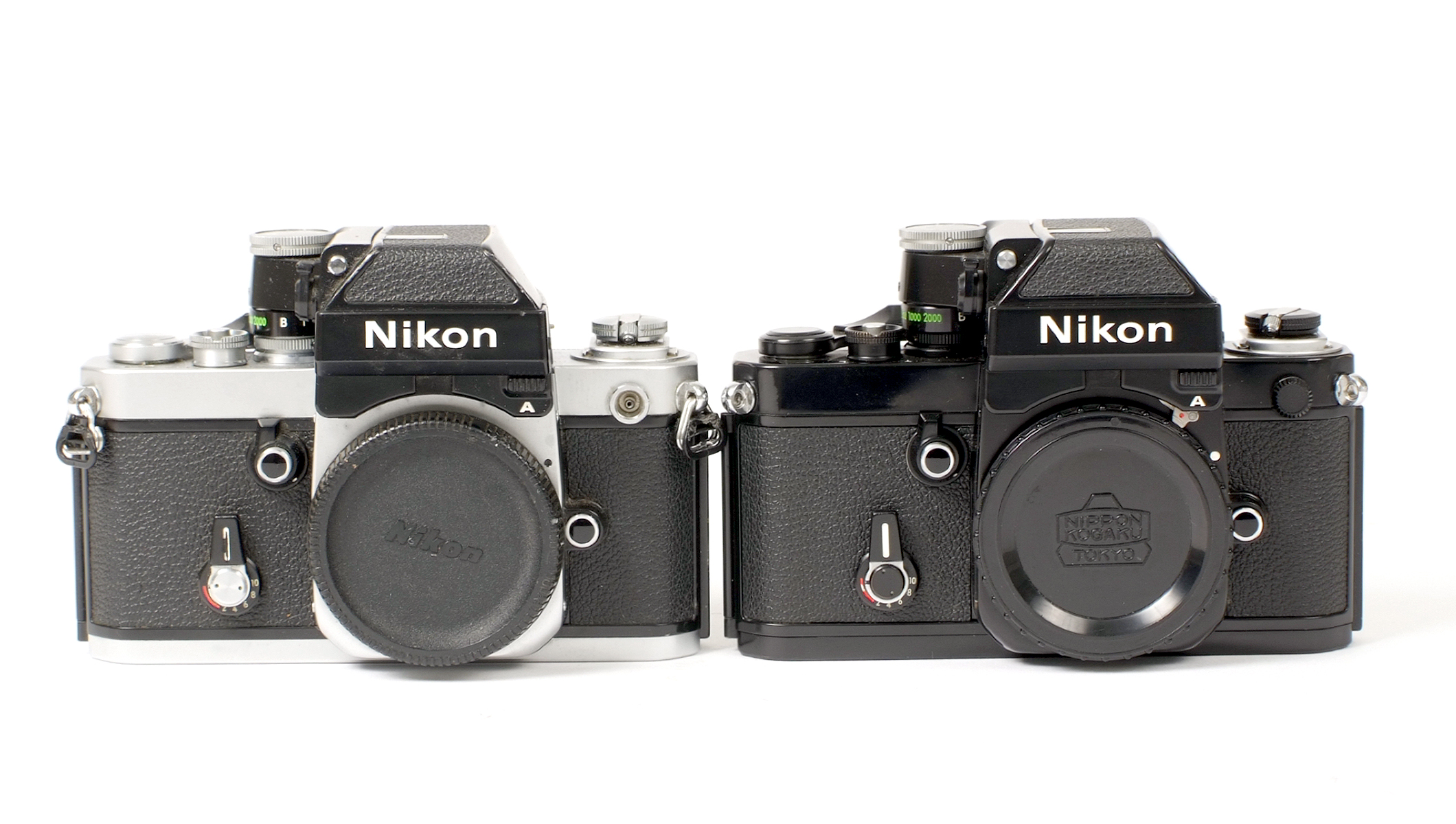 Pair of Nikon F2A Photomic Camera Bodies.