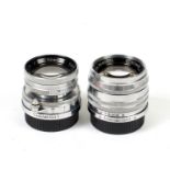 2 Canon 50mm Screw Mount Lenses.