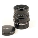Black Leica M Fit Voigtlander 35mm f1.7 Ultron Lens.