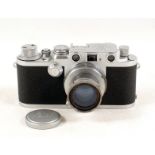 Chrome Leica IIIf Red Dial Camera.