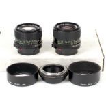 Two Canon FD Wide Angle Lenses.