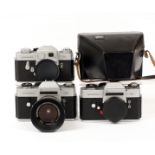 Three Chrome Leicaflex/SL Bodies.