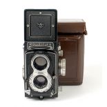 Rolleiflex T with CZ Tessar 75mm f3.5 Lens.