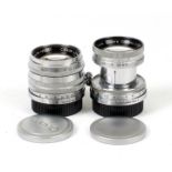 Two Canon 50mm Screw Mount Lenses.