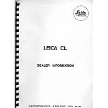 Leica CL Dealer Information Binder.