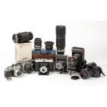 End Lot of Cameras inc Exakta Varex IIB.