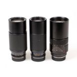 Three Leitz Telephoto Lenses for Leica R Cameras.