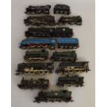 OO gauge: 12 Hornby locomotives.