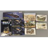 EX DEALER STOCK: 9x Dragon model kits and figure sets including 1:48 scale Apollo 11 example. All