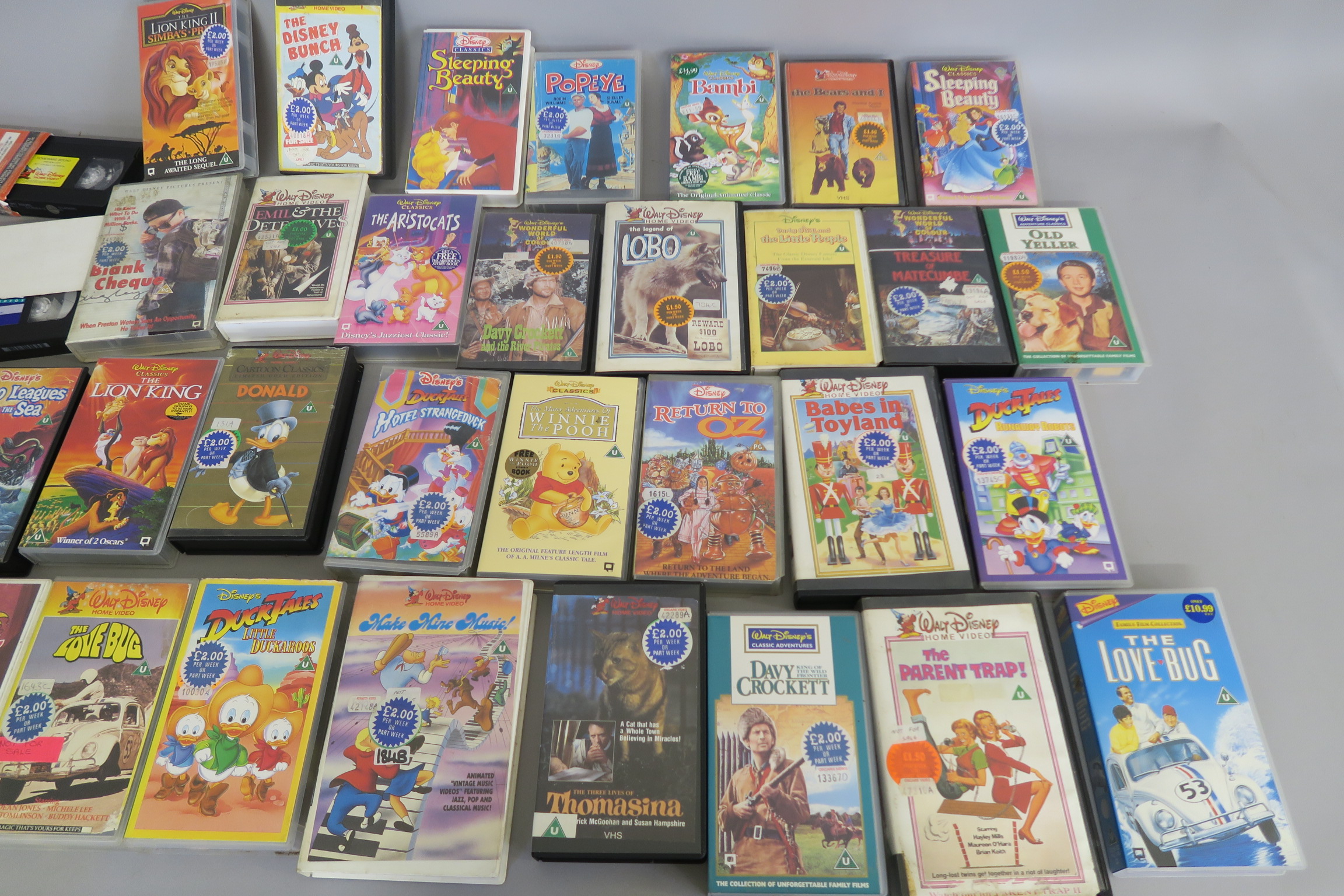 Walt Disney home video collection of 55 VHS videos the majority have come direct from a rental store - Image 4 of 5
