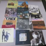 Collection of vinyl records including The Who Quadrophenia, Led Zeppelin, Jimmy Page, Deep Purple, T