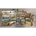 EX DEALER STOCK: 28x Matchbox model kits including military and aviation examples, various scales.
