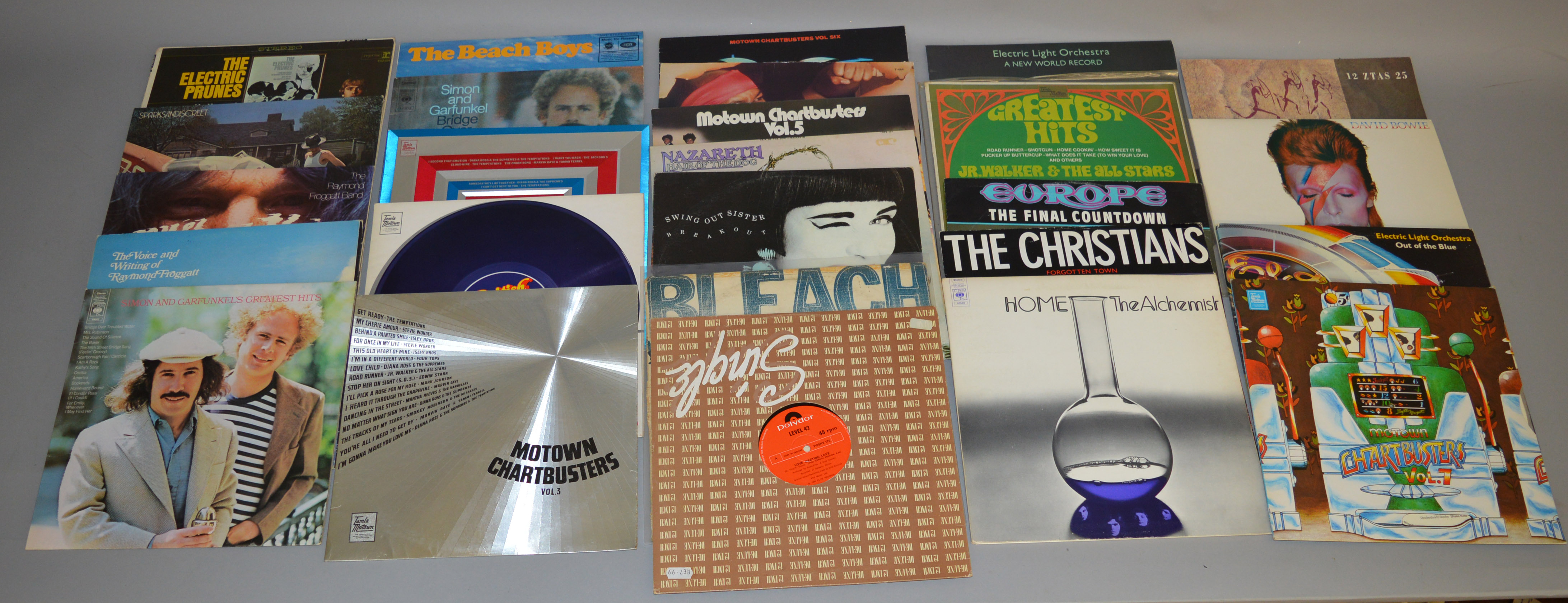 Collection of LPs including Raymond Froggatt band, Electric Prunes, Simon and Garfunkel, David