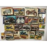 24x assorted model kits including Italieri, ESCI, Heller etc. All appear complete and unassembled