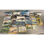 EX DEALER STOCK: 21x Italieri model kits including aviation and military examples. All appear