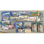 EX DEALER STOCK: 19x Revell model kits including aviation and naval examples. All appear complete