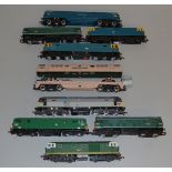 OO gauge: 9 assorted Hornby locomotives.