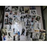 Collection of photographs, many signed, Honor Blackman signed photo in blue with COA, Sally