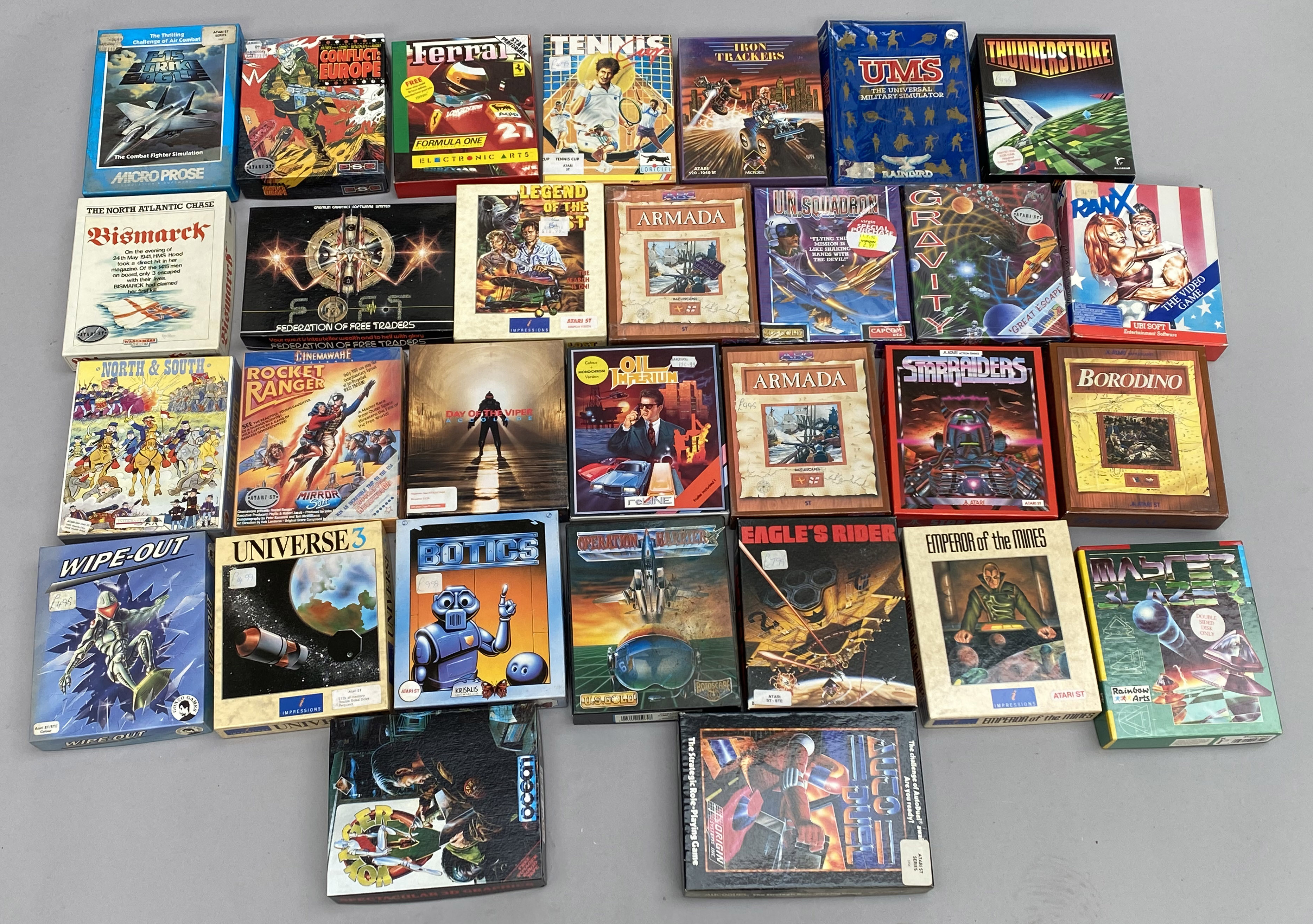 30 boxed Atari games console games. (30) [NO RESERVE]